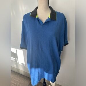 Nike golf blue shirt collar  polo style dri fit SZ XL